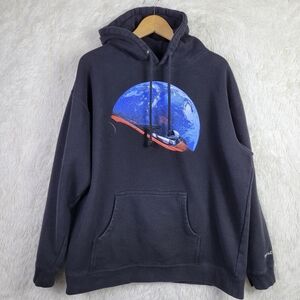SpaceX Black Hoodie Mens XL Tesla Roadster in Space Orbiting Earth Falcon